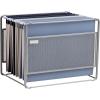 Mind Reader Hanging File Folder Organizer, Desktop Organizer, Storage, Office, Metal Mesh, 13″L x 9.75″W x 10.25″H, Silver(Silver)