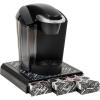 Mind Reader Single Serve Coffee Pod Organizer with 3 Drawers, 36 Pod Capacity, Countertop, 13.5″L x 12.25″W x 2.5″H, Silver(Black Print)