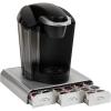 Mind Reader Single Serve Coffee Pod Organizer with 3 Drawers, 36 Pod Capacity, Countertop, 13.5″L x 12.25″W x 2.5″H, Silver(Silver)