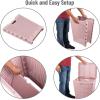 Mind Reader 61L Foldable Laundry Hamper, Clothes Basket, Lid, Wicker Design, Plastic, 18″L x 14.5″W x 21.25″H, Black(Pink)