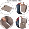 Mind Reader 61L Foldable Laundry Hamper, Clothes Basket, Lid, Wicker Design, Plastic, 18″L x 14.5″W x 21.25″H, Black(Tan)