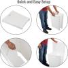 Mind Reader 61L Foldable Laundry Hamper, Clothes Basket, Lid, Wicker Design, Plastic, 18″L x 14.5″W x 21.25″H, Black(White)