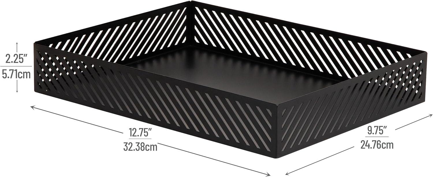 image:imageMind Reader Desktop Organizer and Mail Sorter Five Compartments Office Supplies and Accessories Metal WhiteBlack