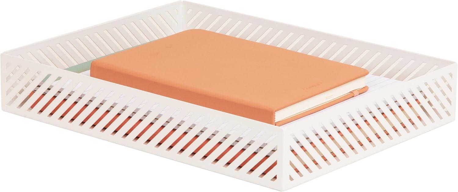 image:imageMind Reader Desktop Organizer and Mail Sorter Five Compartments Office Supplies and Accessories Metal WhiteWhite