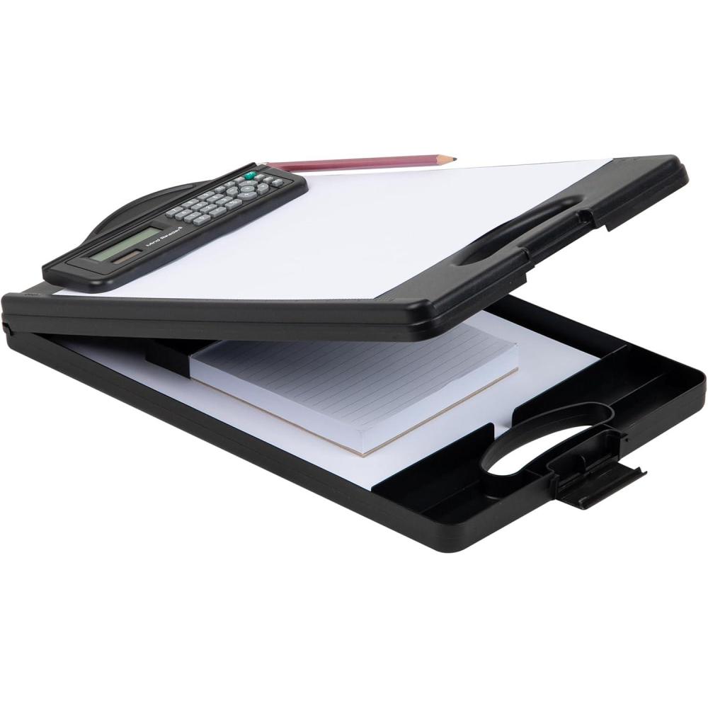 image:imageMind Reader Clipboard with Storage Teacher Nursing Clipboard Plastic 925L x 1325W x 1H Set of 6 Assorted ColorsBlack