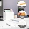 Mind Reader 2-Compartment Desktop Organizer, Removable Wood Divider, Non-Slip Base, Plastic and Wood, Black(White)