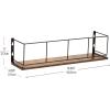 Mind Reader 2-Tier Rustic Letter Tray Organizer with Metal Frame, Wood Base for Desk or Office, Stackable, Metal and Wood, Black(Shelf)