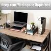 Mind Reader 3 Piece Metal Desktop Riser Set for Monitor, Laptop, and Office Organization, Set of 3, Black