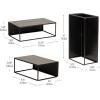 Mind Reader 3 Piece Metal Desktop Riser Set for Monitor, Laptop, and Office Organization, Set of 3, Black
