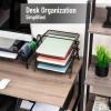 Mind Reader 3-Tier Paper Tray, Desktop Organizer, File Storage, Workspace, Office, Metal Mesh, 11.75″L x 13.75″W x 10″H, Black(Black)