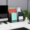 Mind Reader 4-Tier Mail Sorter, Desktop Organizer, File Storage, Magazine, Office, Metal Mesh, 17.75″L x 7″W x 12.25″H, Black(Black 4 Pocket Horizontal)
