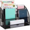 Mind Reader 4-Tier Mail Sorter, Desktop Organizer, File Storage, Magazine, Office, Metal Mesh, 17.75″L x 7″W x 12.25″H, Black(Black 4 Pocket Horizontal)