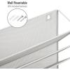 Mind Reader 5-Pocket Vertical File Storage, Desktop Organizer, Wall Mount, Office, Metal Mesh, Black(White)