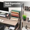 Mind Reader 6 Tier Fan Shaped Desktop File Organizer, Large Capacity Wire Document Holder for Office or Home, Black