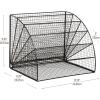 Mind Reader 6 Tier Fan Shaped Desktop File Organizer, Large Capacity Wire Document Holder for Office or Home, Black