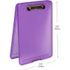 Mind Reader Clipboard with Storage, Teacher, Nursing Clipboard, Plastic, 9.25″L x 13.25″W x 1″H, Set of 6, Assorted Colors(Translucent Assorted)