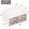Mind Reader Craft Supply Organizer with Top Tray and 4 Drawers, Desktop Storage for Pens, Scissors, Tape, Beads and Accessories, Plastic, White