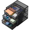 Mind Reader Desktop Accessory Storage, Desk Supplies, Organizer, Office, Metal Mesh, 6.25″ L x 6.5″ W x 6.5″ H, Black(6.25″L x 6.5″W x 6.5″H)