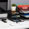 Mind Reader Desktop Accessory Storage, Desk Supplies, Organizer, Office, Metal Mesh, 6.25″ L x 6.5″ W x 6.5″ H, Black(6.25″L x 6.5″W x 6.5″H)