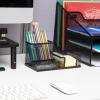 Mind Reader Desktop Organizer, Pen Holder, Clip Basket, Storage, Office, Metal Mesh, 8.07″L x 4.13″W x 3.94″H, Black(MEMORG2-BLK)