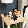 Mind Reader Desktop Organizer, Steel and Wood Desktop Dock, Catchall Tray for Phone, Wallet, Watch, Keys, White(White)