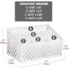 Mind Reader Desktop Organizer and Mail Sorter, Five Compartments, Office Supplies and Accessories, Metal, White(White)