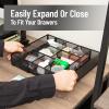 Mind Reader Expandable Mesh Desk Drawer Organizer, Adjustable from 9.25″ to 17.125″, Office Supply Storage Tray, Makeup Organizer, Black(Black Expandable)