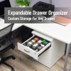 Mind Reader Expandable Mesh Desk Drawer Organizer, Adjustable from 9.25″ to 17.125″, Office Supply Storage Tray, Makeup Organizer, Black(Black Expandable)
