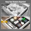 Mind Reader Expandable Mesh Desk Drawer Organizer, Adjustable from 9.25″ to 17.125″, Office Supply Storage Tray, Makeup Organizer, Black(Black Expandable)