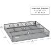 Mind Reader Expandable Mesh Desk Drawer Organizer, Adjustable from 9.25″ to 17.125″, Office Supply Storage Tray, Makeup Organizer, Black(Silver)