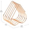 Mind Reader Heart-Shaped Desktop File Organizer, 5-Slot Metal Folder Rack, Magazine & Book Holder, Rose Gold