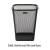 Mind Reader Mesh Trash Can, Waste Paper Basket, Square, Office, Metal Mesh, 9.75″ L x 9.75″ W x 12.25″ H, Set of 4, Black(Classic Black)
