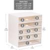 Mind Reader Stackable Craft Organizer with Drawers, Modular Storage Tower, Interlocking Design for Art Supplies, Office Supplies, Sewing, Beads, Plastic, Set of 5, White