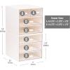 Mind Reader Stackable Craft Supply Organizer, 6 Drawer Desktop Storage with Clear Drawers, Plastic, Set of 2, White
