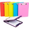 Mind Reader Clipboard with Storage, Teacher, Nursing Clipboard, Plastic, 9.25″L x 13.25″W x 1″H, Set of 6, Assorted Colors(Multi-color Assorted)