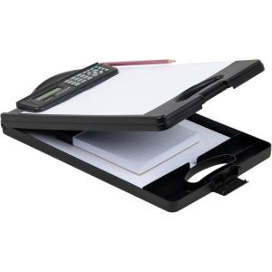 Mind Reader Clipboard with Storage, Teacher, Nursing Clipboard, Plastic, 9.25″L x 13.25″W x 1″H, Set of 6, Assorted Colors(Black)