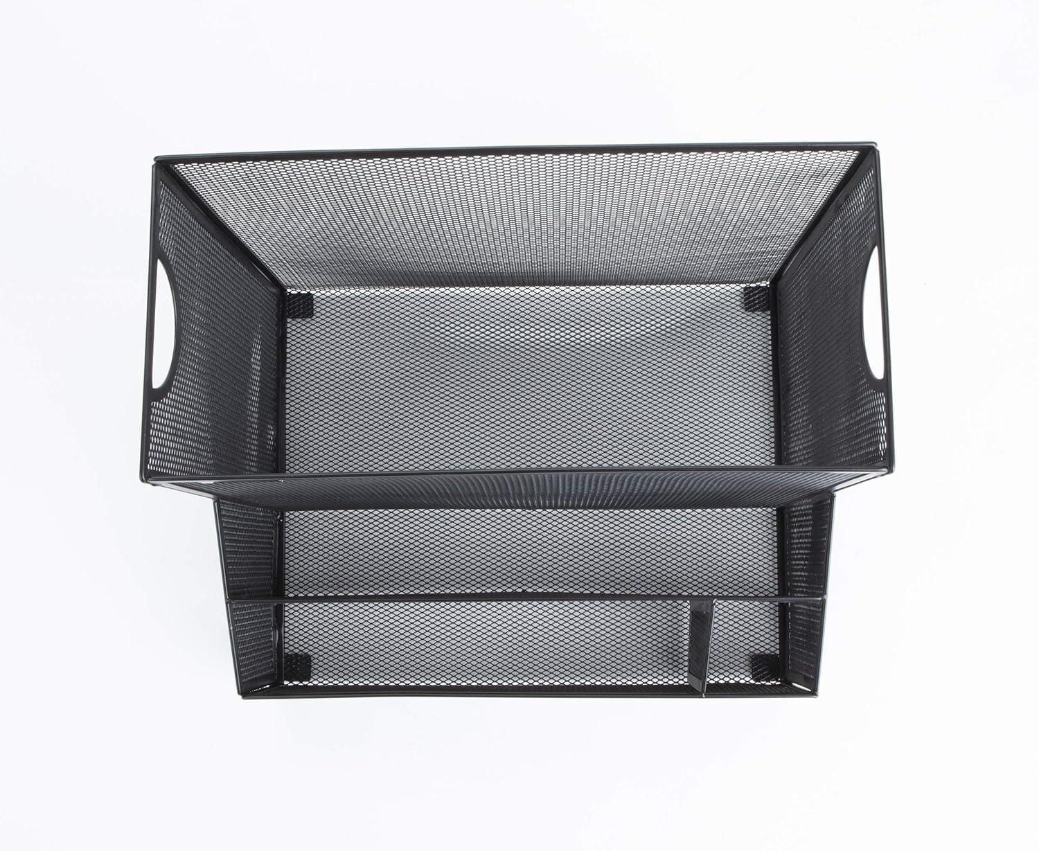 image:imageMind Reader Desktop Organizer Vertical File Storage Letter Size Office Metal Mesh 1215L x 95W x 95H BlackBlack