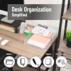 Mind Reader 3-Piece Acrylic Desktop Organizer Set, Frosted Clear Paper Tray, Accessory Tray, Pen and Supply Organizer, Modular Desk Organization System