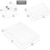 Mind Reader 3-Piece Acrylic Desktop Organizer Set, Frosted Clear Paper Tray, Accessory Tray, Pen and Supply Organizer, Modular Desk Organization System