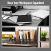 Mind Reader 5-Compartment Vertical File Organizer, Desktop Paper Sorter, Office, Metal Mesh, Black