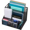 Mind Reader Desktop Organizer, Vertical File Storage, Letter Size, Office, Metal Mesh, 12.15″L x 9.5″W x 9.5″H, Black(Black)