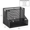 Mind Reader Desktop Organizer, Vertical File Storage, Letter Size, Office, Metal Mesh, 12.15″L x 9.5″W x 9.5″H, Black(Black)
