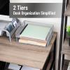 Mind Reader Stackable Paper Tray, Desktop Organizer, File Storage, Office, Metal Mesh, 2 Pcs., Black(Silver)