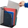 Mind Reader Vertical File Organizers, Desktop File Holders for Folders, Magazines, and Paperwork, Workspace Organizer, Metal Mesh, Set of 2, Black((Pack of 2))