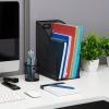 Mind Reader Vertical File Organizers, Desktop File Holders for Folders, Magazines, and Paperwork, Workspace Organizer, Metal Mesh, Set of 2, Black((Pack of 2))