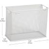 Mind Reader Vertical File Storage, Desktop Organizer, Hanging Files, Office, Metal Mesh, 12.25″L x 5.5″W x 10″H, White