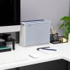 Mind Reader Vertical File Storage, Desktop Organizer, Hanging Files, Office, Metal Mesh, 12.25″L x 5.5″W x 10″H, White