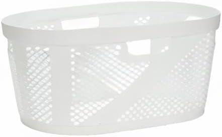 image:imageMind Reader 40L Laundry Basket Clothes Hamper Premium Wicker Design Plastic GrayWhite